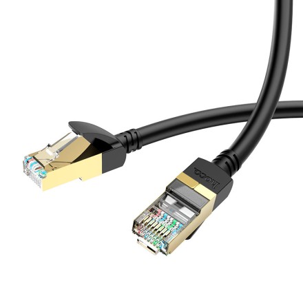  Патчкорд Hoco US02 RJ45-RJ45 1м черный