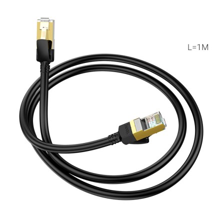  Патчкорд Hoco US02 RJ45-RJ45 1м черный