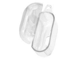 Силиконовый чехол для AirPods 4 с карабином прозрачный