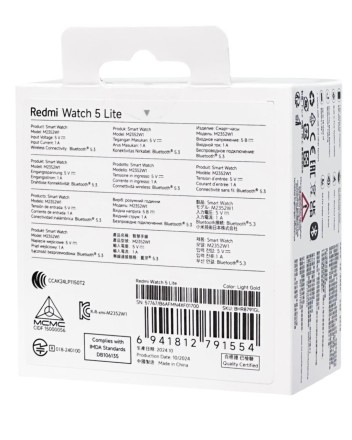 Умные часы Xiaomi Redmi watch 5 Lite золотые