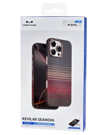  Накладка для i-Phone 16 Pro Keephone Kevilar Seanova MagSnap коричневый