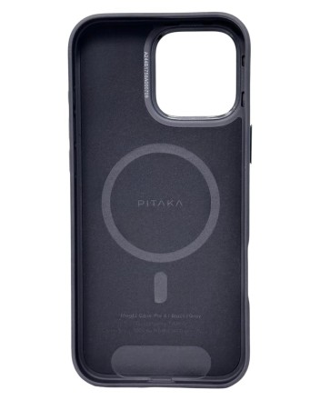  Накладка для i-Phone 16 Pro Max 6.9&quot; Pitaka Military-Grade Protective Case&amp;Grip 3 черно-серый