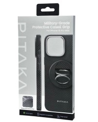 Накладка для i-Phone 16 Pro Max 6.9" Pitaka Military-Grade Protective Case&amp;Grip 3 черно-серый