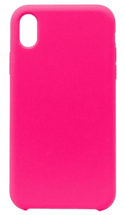  Чехол-накладка i-Phone X/XS Silicone icase №47 кислотно-розовая