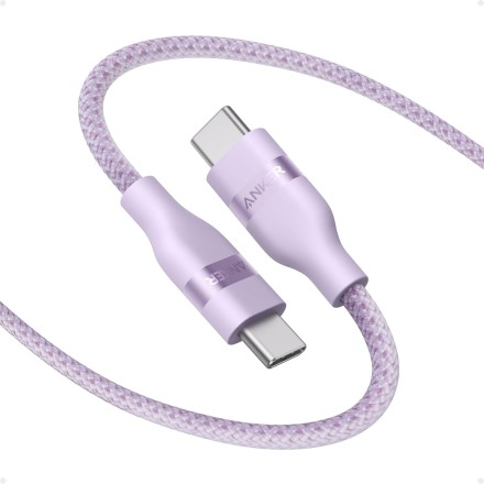  Usb Кабель-зарядка Type-C на Type-C Anker Ultra-Soft (A82E26V1) 240W 0.9м фиолетовый