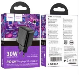 Сетевое зар. устр. Hoco CS22A 1С 30W черное