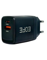 Сетевое зарядное устройство EOFE E402 1C/1USB 45W черное