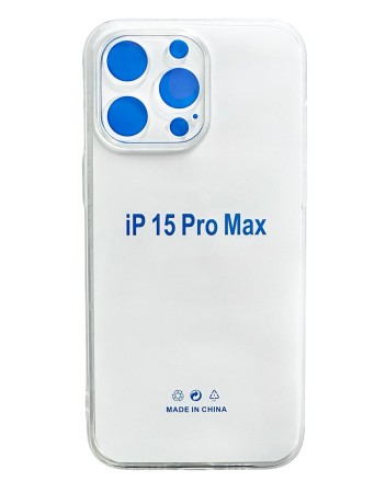  Чехол-накладка силикон i-Phone 15 Pro Max 6.7&quot; прозрачный 1.5мм тех.пак