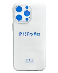 Чехол-накладка силикон i-Phone 15 Pro Max 6.7&quot; прозрачный 1.5мм тех.пак