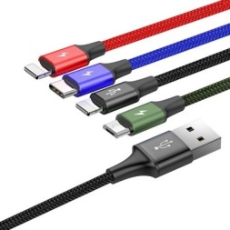 Usb Кабель-зарядка Lightning Baseus Rapid series 4 in 1 i-Phone/Type-C/Micro (CA1T4-A01)