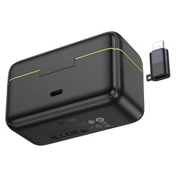 Микрофон беспроводной Hoco L17 петличка/Type-C/Lightning черный