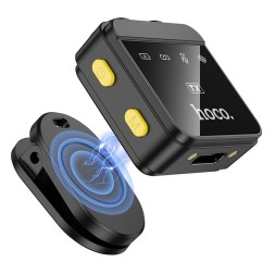Микрофон беспроводной Hoco L17 петличка/Type-C/Lightning черный