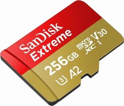 micro SDXC карта памяти Sandisk Extreme 256GB 190MB/s UHS-I (SDSQXAV-256G-GN6MN)