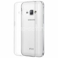 Чехол-накладка силикон Samsung Galaxy J1 (2016) прозрачный противоударный