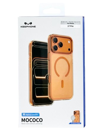  Накладка для i-Phone 17 Pro Keephone Mococo MagSnap оранжевая