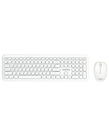  Комплект клавиатура+мышь мультимедийный Smartbuy 666395 белый (SBC-666395AG-W)