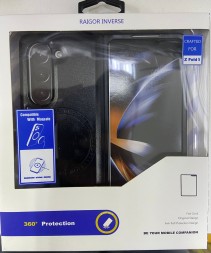 Чехол-накладка для Samsung Galaxy Z Fold 5 Raigor Inverse кожа черная
