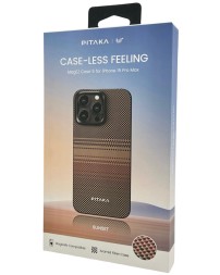 Накладка для i-Phone 15 Pro Max 6.7" Pitaka Magez Case 5 Aramid Fiber Закат (sunset)