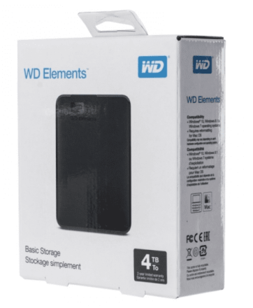  Внешний жесткий диск 4TB WD Elements (WDBU6Y0040BBK-WESN) черный