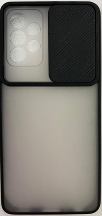  Накладка со шторкой камеры Samsung Galaxy A52 5G матовая черная
