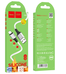 Usb Кабель-зарядка Lightning Hoco X86 2.4A 1м белый