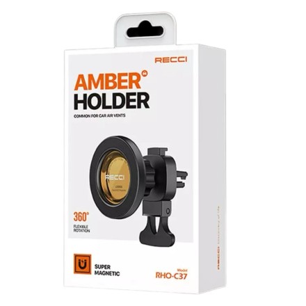  Держатель в автомобиль на торпеду магнитный Recci Amber RHO-C37 черный