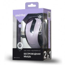 Мышь беспроводная Smartbuy 597D BT4.0/USB/DPI 1000/4 кнопки/1AA пурпурно-черная (SBM-597D-B)