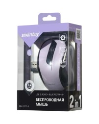 Мышь беспроводная Smartbuy 597D BT4.0/USB/DPI 1000/4 кнопки/1AA (SBM-597D-B) пурпурно-черная