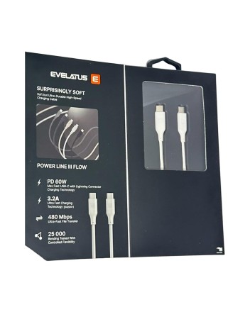  Usb Кабель-зарядка Type-C на Type-C Evelatus 60W 1.2м белый