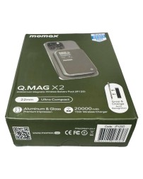 Powerbank магнитный с MagSafe Momax Q. Mag X2 20000mAh IP120D черный