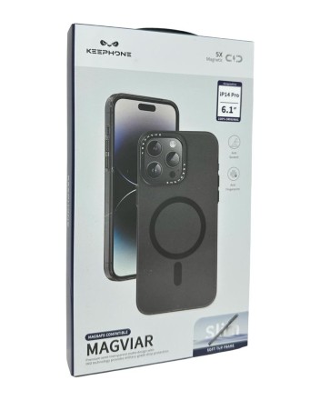  Накладка для i-Phone 14 Pro Keephone Magviar Magsafe черная