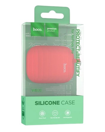  Силиконовый чехол для AirPods Pro Hoco WB20 красный