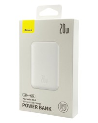 Powerbank с беспроводной зарядкой Baseus Magnetic Mini Wireless 10000mAh 20W (P10022100212-00) белый