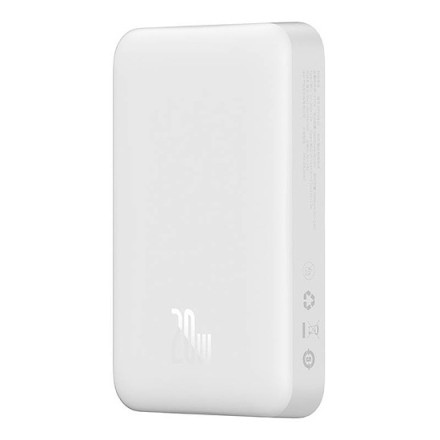  Powerbank с беспроводной зарядкой Baseus Magnetic Mini Wireless 10000mAh 20W (P10022100212-00) белый