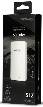  Внешний SSD Smartbuy S3 Drive 512GB USB 3.0 white