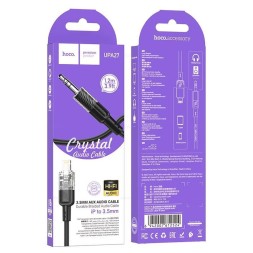 Кабель-переходник Hoco UPA27 Lightning (папа) на AUX 3.5мм (папа) 1.2м черный