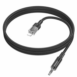 Кабель-переходник Hoco UPA27 Lightning (папа) на AUX 3.5мм (папа) 1.2м черный