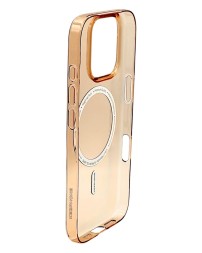 Накладка для i-Phone 16 Pro Keephone X-Crystal MagSnap Anti Yellowing титан прозрачный
