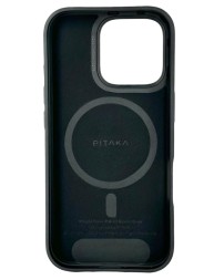 Накладка для i-Phone 16 Pro 6.3" Pitaka Military-Grade Protective Case&Grip 3 черно-серый