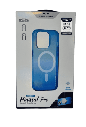 Накладка для i-Phone 14 Keephone Magsafe матовый синий