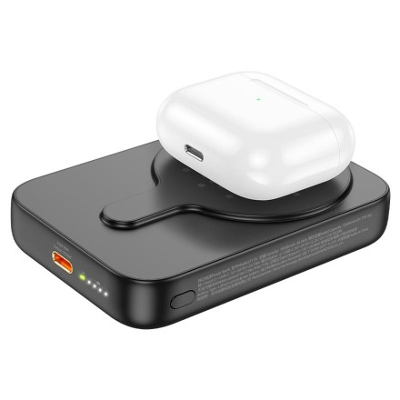  Powerbank с беспроводной зарядкой Hoco J117A Magnetic Wireless 10000mAh 20W черный