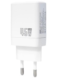 Сетевое зарядное устройство EOFE E402 1C/1USB 45W белое