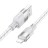  Usb Кабель-зарядка Lightning Hoco X99 Crystal ice 3A 1м силиконовый серебристый