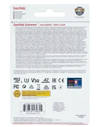 micro SDXC карта памяти Sandisk Extreme 512GB 190MB/s UHS-I (SDSQXAV-512G-GN6MN)