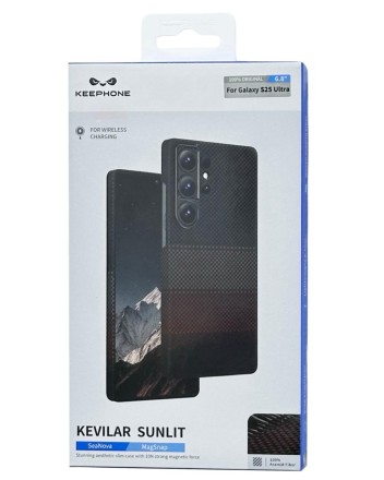 Накладка для Samsung Galaxy S25 Ultra Keephone Kevlar Sunlit Magsafe коричневый