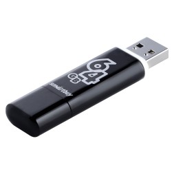 USB флеш накопитель Smartbuy 64GB Glossy series Black (SB64GBGS-K)