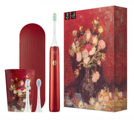  Зубная щетка электрическая Soocas X3U Van Gogh Museum Design красная
