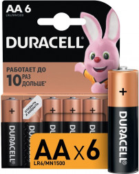Батарейка алкалиновая Duracell Basic AA/LR6/BL6