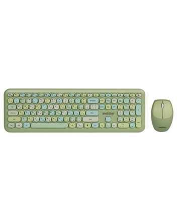  Комплект клавиатура+мышь мультимедийный Smartbuy 666395 зеленый (SBC-666395AG-G)
