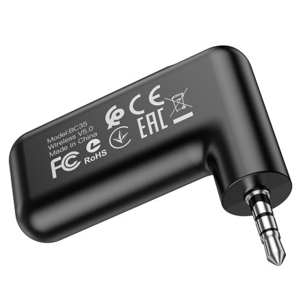  Адаптер Borofone BC35 AUX Car Wireless Receiver BT5.0 черный